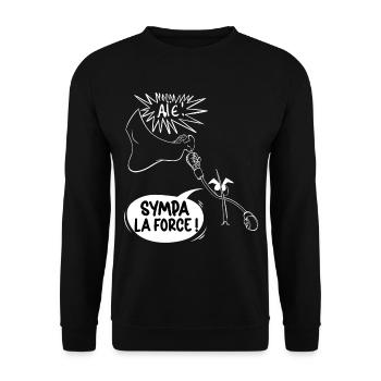 Splinter foot Doumpied Sympa la Force MMA - Unisex Sweatshirt - black - Front - Alina (178cm) & Michal (187cm)