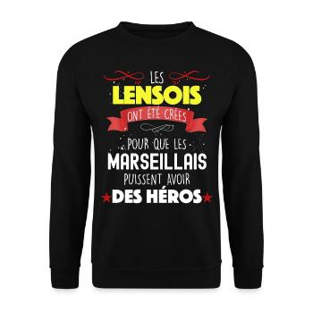 Lens Homme Papa Tonton Fan De Foot - Sweat-shirt Unisexe - noir - Devant - Alina (178cm) & Michal (187cm)