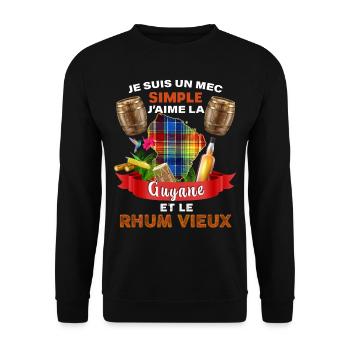 Guyana Mann Single Kerl Und Rum Kolibri - Unisex Pullover - Schwarz - Vorne - Alina (178cm) & Michal (187cm)