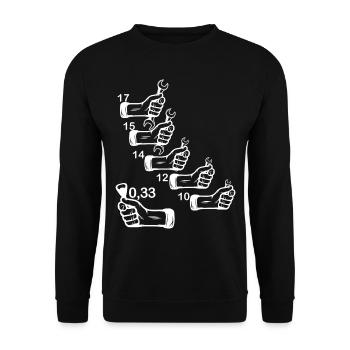 Beer Apéro Homme Mécanique Papa Tonton - Unisex Sweatshirt - black - Front - Alina (178cm) & Michal (187cm)