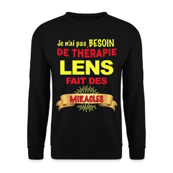 Lens Thérapie Miracle Humour Foot Homme - Sweat-shirt Unisexe - noir - Devant - Alina (178cm) & Michal (187cm)