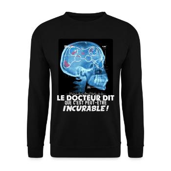 Video Games Radio Skull Skeleton Gamer Controller - Unisex Sweatshirt - black - Front - Alina (178cm) & Michal (187cm)