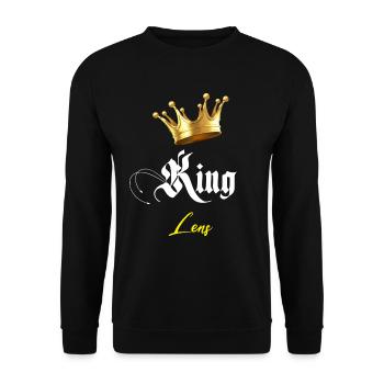 Lens Dad and son Lens King supporter - Unisex Sweatshirt - black - Front - Alina (178cm) & Michal (187cm)