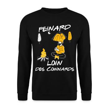 Hiker Mountain Humor Nature Camping Man - Unisex Sweatshirt - black - Front - Alina (178cm) & Michal (187cm)