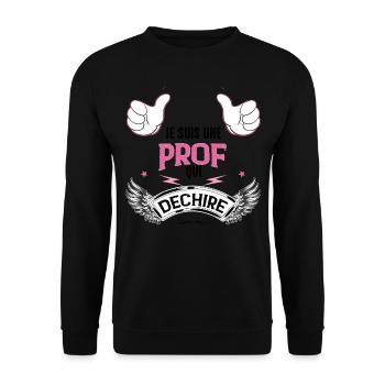 lehrer frau ende schuljahr anniv party svt - Unisex Pullover - Schwarz - Vorne - Alina (178cm) & Michal (187cm)