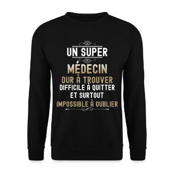 Abreise Männlicher Arzt Arzt Außergewöhnliche Gesundheit - Unisex Pullover - Schwarz - Vorne - Alina (178cm) & Michal (187cm)