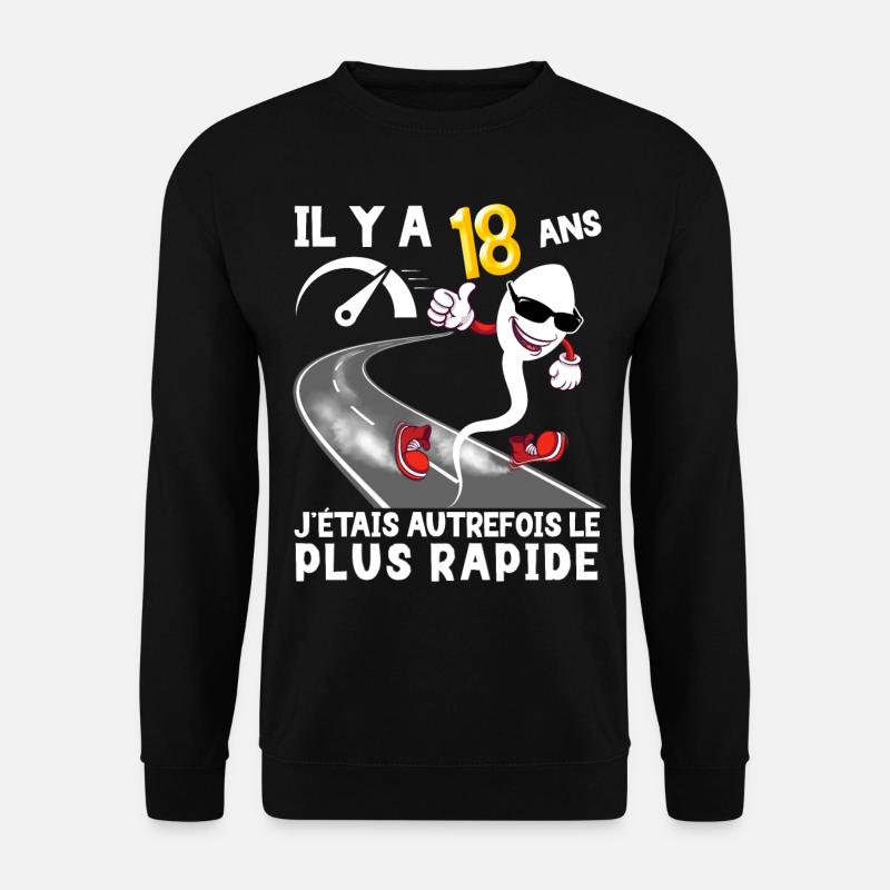 Birthday 18 Year Old Dad Man Quick Seed - Unisex Sweatshirt - black