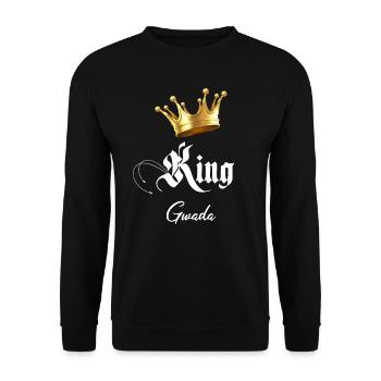 King Gwada Guadeloupe Man And Child Dad And Son - Unisex Sweatshirt - black - Front - Alina (178cm) & Michal (187cm)