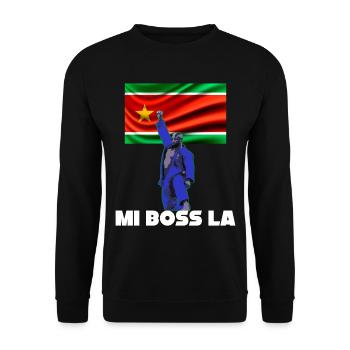 Drapeau Guadeloupe Judo Champion Le Bosse - Sweat-shirt Unisexe - noir - Devant - Alina (178cm) & Michal (187cm)