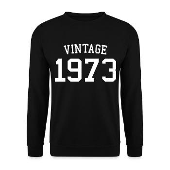 Millésime 1973 - 50 ans, cadeau 50e anniversaire - Sweat-shirt Unisexe - noir - Devant - Alina (178cm) & Michal (187cm)