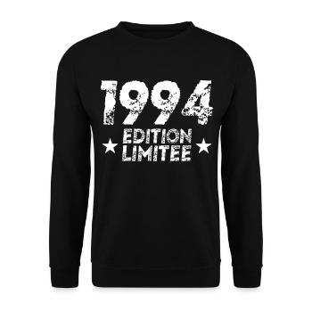 Vintage 1994 Limited Edition Cadeau D'anniversaire - Sweat-shirt Unisexe - noir - Devant - Alina (178cm) & Michal (187cm)