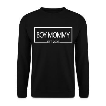 2023 Baby Shower Grossesse Révéler - Sweat-shirt Unisexe - noir - Devant - Alina (178cm) & Michal (187cm)
