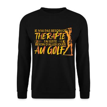 Golf joueur Cadeau joueur Golf sport golf ! - Sweat-shirt Unisexe - noir - Devant - Alina (178cm) & Michal (187cm)
