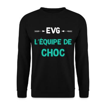Equipe De Choc De Homme Futur Marié - Sweat-shirt Unisexe - noir - Devant - Alina (178cm) & Michal (187cm)
