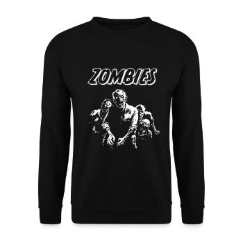ZOMBIES - Retro Comic - Horror Halloween Gift - Unisex Sweatshirt - black - Front - Alina (178cm) & Michal (187cm)