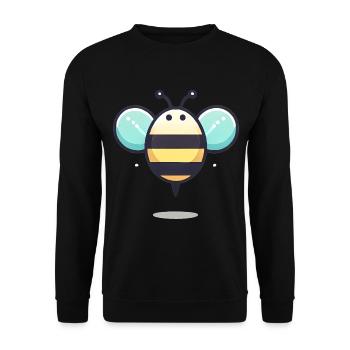 Illustration d’abeille mignonne minimaliste - Sweat-shirt Unisexe - noir - Devant - Alina (178cm) & Michal (187cm)