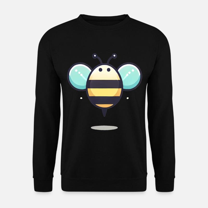 Minimalistische süße Biene Illustration - Unisex Pullover - Schwarz