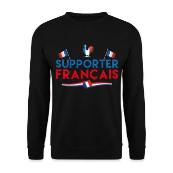 Go France | French supporter!!! - Unisex Sweatshirt - black - Front - Alina (178cm) & Michal (187cm)