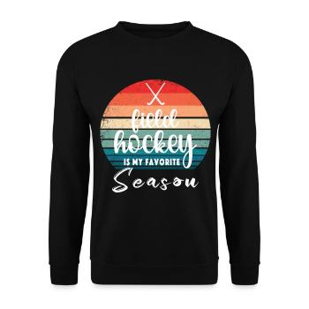 Le hockey sur gazon est ma saison préférée de hockey en salle - Sweat-shirt Unisexe - noir - Devant - Alina (178cm) & Michal (187cm)