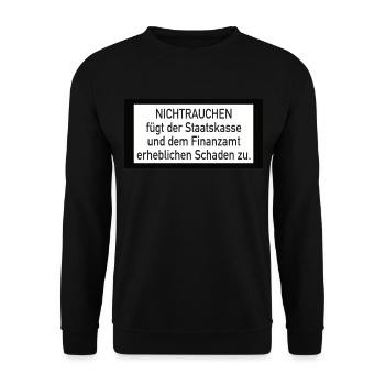 Nichtrauchen Dampfen - Unisex Pullover - Schwarz - Vorne - Alina (178cm) & Michal (187cm)