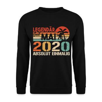 Légendaire depuis mai 2020 - Anniversaire en mai 2020 - Sweat-shirt Unisexe - noir - Devant - Alina (178cm) & Michal (187cm)