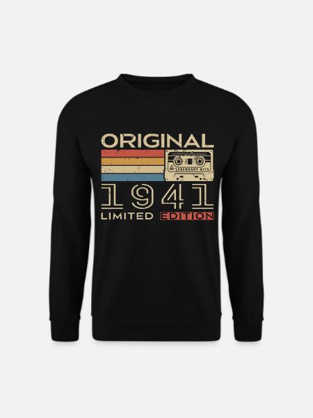 1941 Retro 1941 Geburtstagsgeschenk - Jahrgang 1941 - Unisex Pullover - Schwarz