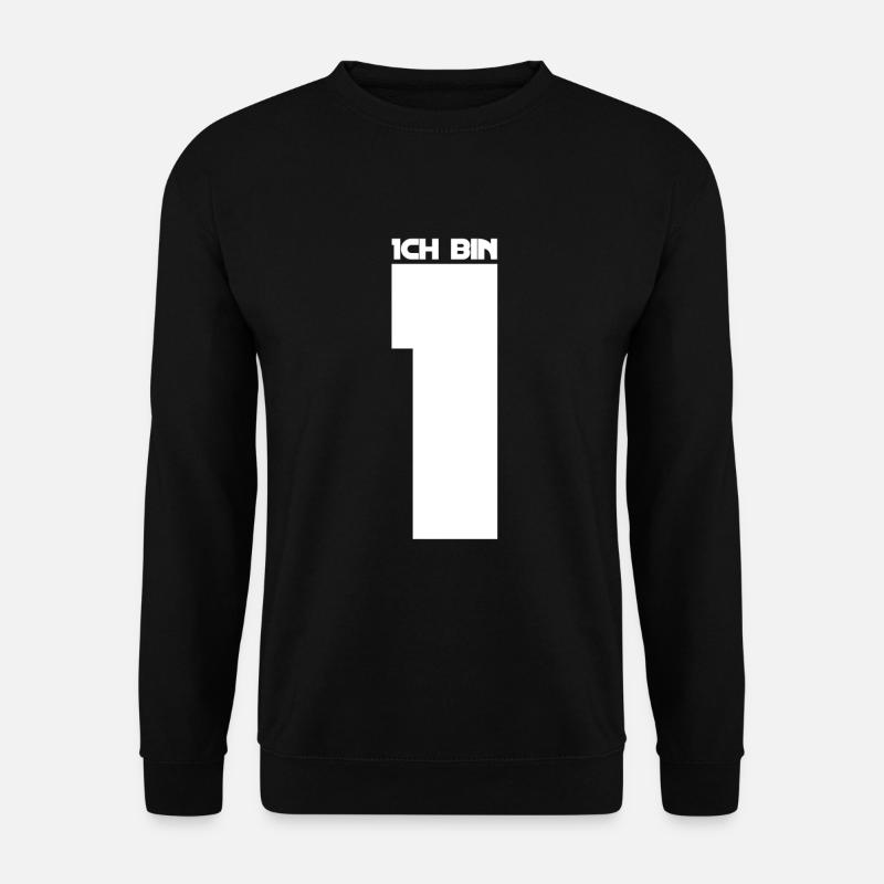 Kinder Ich bin 1T-Shirt 1. Geburtstag - Unisex Pullover - Schwarz
