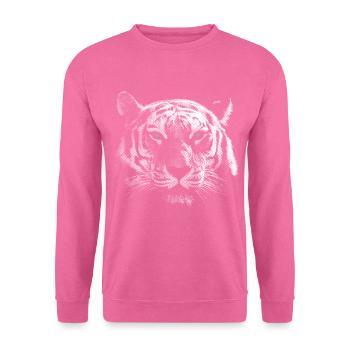 Tête de tigre tigre blanc - Sweat-shirt Unisexe - rose - Devant