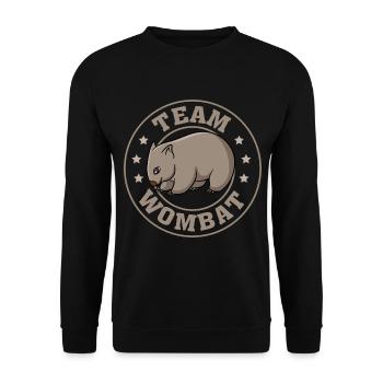 Team Wombat - Unisex Pullover - Schwarz - Vorne - Alina (178cm) & Michal (187cm)