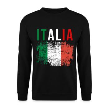 Italy / Italien / Italien fußball /Italien Urlaub - Unisex Sweatshirt - black - Front - Alina (178cm) & Michal (187cm)
