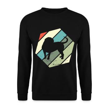 Continental Bulldog Colorbull Vintage Dogs Retro - Unisex Sweatshirt - black - Front - Alina (178cm) & Michal (187cm)