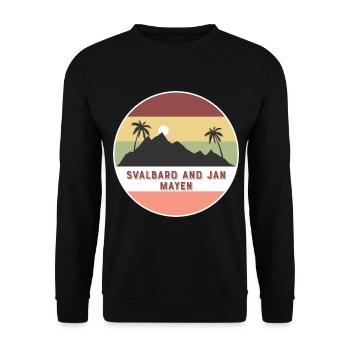 svalbard und jan mayen Retro Land und Länder - Unisex Pullover - Schwarz - Vorne - Alina (178cm) & Michal (187cm)