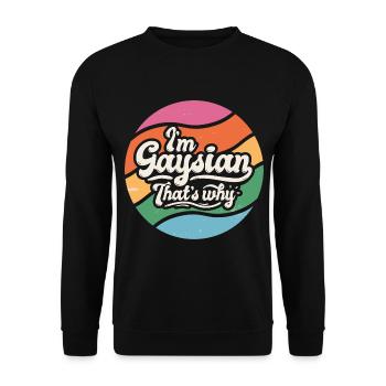 Gay Lesbian LGBTQ Pride Gaysian I Cadeau - Sweat-shirt Unisexe - noir - Devant - Alina (178cm) & Michal (187cm)