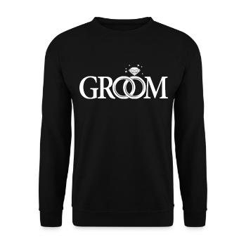 Groom Cool Matching Couple Wedding Party Mariage - Sweat-shirt Unisexe - noir - Devant - Alina (178cm) & Michal (187cm)