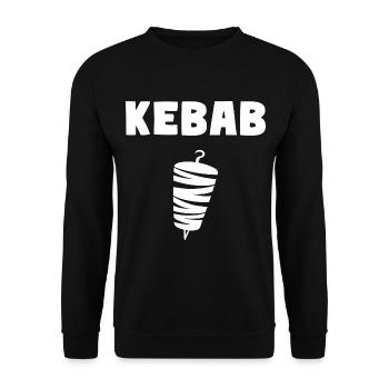 Kebab Grill Pide Kebab - Unisex Sweatshirt - black - Front - Alina (178cm) & Michal (187cm)