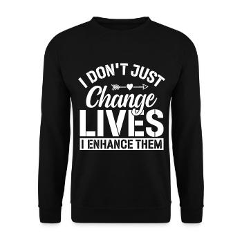Le chirurgien plasticien ne change pas d’expert de la vie - Sweat-shirt Unisexe - noir - Devant - Alina (178cm) & Michal (187cm)
