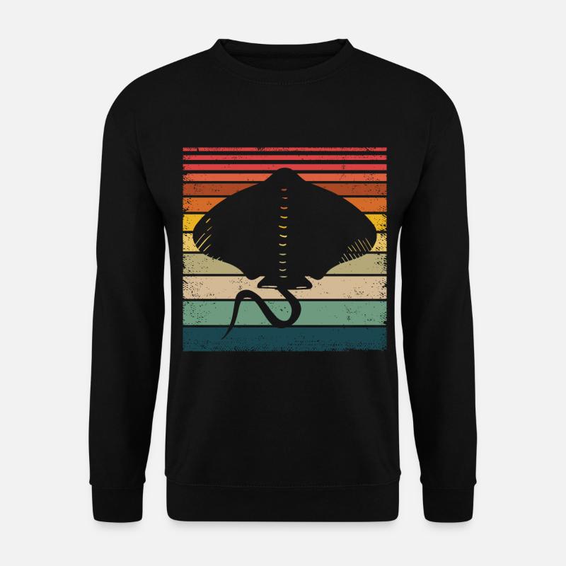 Mantarochen Retro Vintage Mantarochen Liebhaber - Unisex Pullover - Schwarz