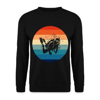 Plongée Libre Plongée Plongée Plongée Plongée Plongeuse Plongée Privée - Sweat-shirt Unisexe - noir - Devant - Alina (178cm) & Michal (187cm)