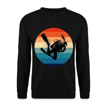Tauchen Scuba Diver Scuba Taucher Diving - Unisex Sweatshirt - black - Front - Alina (178cm) & Michal (187cm)