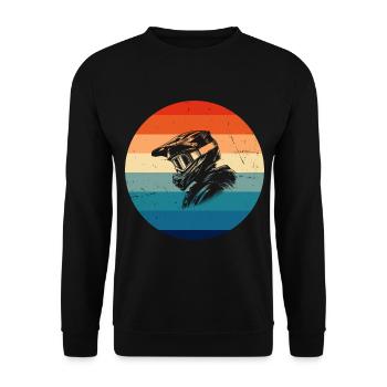 Cyclists Cycling Mountain bikers Cycling - Unisex Sweatshirt - black - Front - Alina (178cm) & Michal (187cm)
