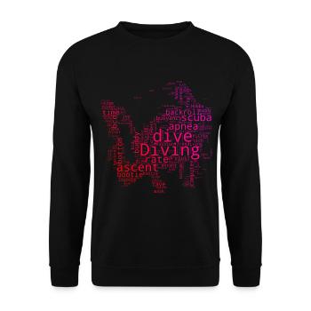 Scuba Diving Diving Diver Free Dive - Unisex Sweatshirt - black - Front - Alina (178cm) & Michal (187cm)