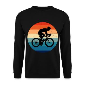 Road Bike Damen Rennrad Rennradfahrer Rennradfahre - Unisex Pullover - Schwarz - Vorne - Alina (178cm) & Michal (187cm)