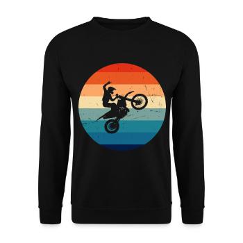 Supermoto Motocross Freestyle Motocross Hommes - Sweat-shirt Unisexe - noir - Devant - Alina (178cm) & Michal (187cm)
