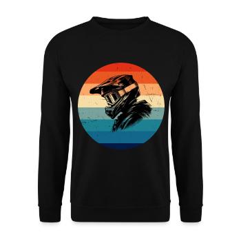 MTB Men Cyclist Mountain Bike Mountain Bike - Unisex Sweatshirt - black - Front - Alina (178cm) & Michal (187cm)