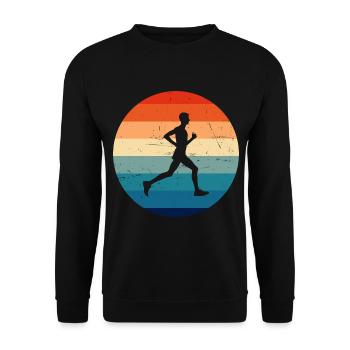 Course Jogging Femme Jogging Course à pied Jogging Course à pied - Sweat-shirt Unisexe - noir - Devant - Alina (178cm) & Michal (187cm)