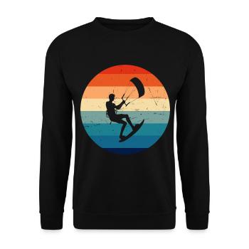 Women Kiting Kitesurfer Kitesurfing Kite Kitesurf - Unisex Sweatshirt - black - Front - Alina (178cm) & Michal (187cm)