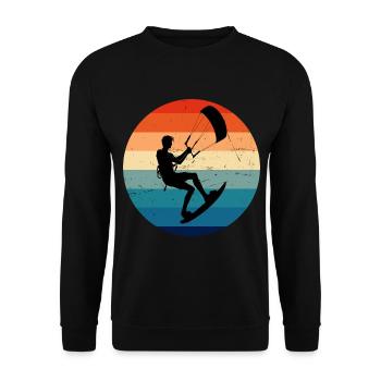 Women's Kiting Kitesurfer Kite Men's Kitesurfing - Unisex Sweatshirt - black - Front - Alina (178cm) & Michal (187cm)