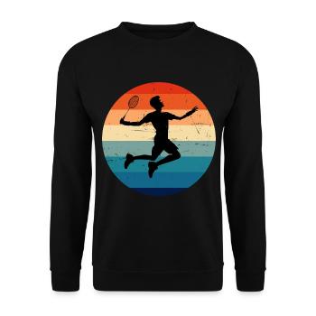 Badminton players Badminton men badminton - Unisex Sweatshirt - black - Front - Alina (178cm) & Michal (187cm)