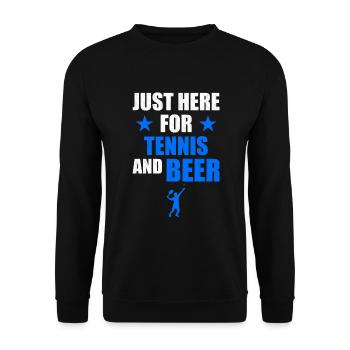 Tennis und Bier - Unisex Pullover - Schwarz - Vorne - Alina (178cm) & Michal (187cm)