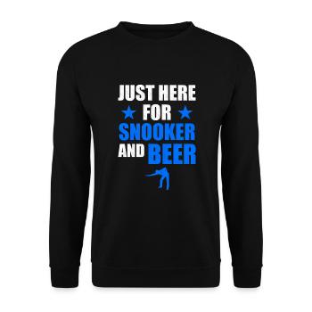Bier und Snooker - Unisex Pullover - Schwarz - Vorne - Alina (178cm) & Michal (187cm)